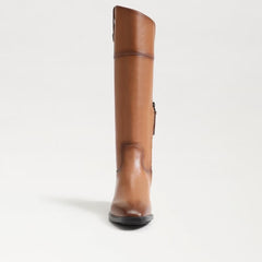 Sam Edelman Drina Ath New Whisky Almond Toe Knee High Riding Boots Wide Calf