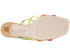 Jessica Simpson Oniela Slide Sandals Straps PINK COMBO Open Toe Mule Sandal