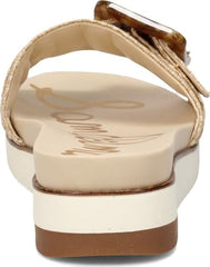 Sam Edelman Ariane Eggshell Weave Open Toe Wedge Platform Leather Wide Sandals