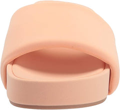 Steve Madden Robyn Peach Fashion Slip On Platform Slide Casual Flat Sandals
