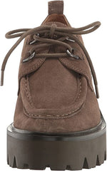 Sam Edelman Monna Olive Lace Up Almond Toe Block Heeled Platform Dress Loafers