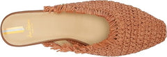 Sam Edelman Reeta Brown Squared Toe Fringe Detailed Slip On Classic Flats Shoes