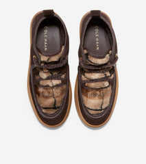 Cole Haan Summit Chukka Dark Chocolate/Plaid Lace Up Rounded Toe Ankle Booties