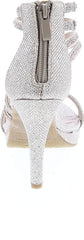 Top Moda Inna-1 Champagne Sandals High Heel Ankle Strap Open Toe Sandals