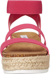 Steve Madden Kimmie Platform Espadrille Blush Nude Fitted Wedge Sandal
