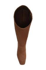 Sam Edelman Leigh 3 Toasted Coconut Pointed Toe Spooled Heel Knee High Boots