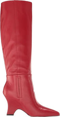 Sam Edelman Vance Begonia Red Pointed Toe Kitten Heel Knee High Fashion Boots