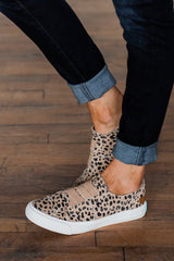 Blowfish Malibu Marley Latte Spots Print Canvas Slip On Rounded Toe Sneaker