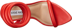 Steve Madden Bali Red Stiletto Heel Ankle Strap Pointed Open Toe Heeled Sandals