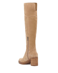 Vince Camuto Dasemma 2 Tortilla Taupe Wide Calf Over The Knee Block Heel Boots