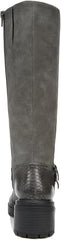 Naturalizer Adler Dark Taupe Fashion Zipper Rounded Toe Knee Riding Boots 6
