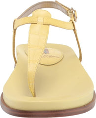Sam Edelman Naomi Butter Yellow Slip On Open Toe Adjustable Ankle Straps Sandals
