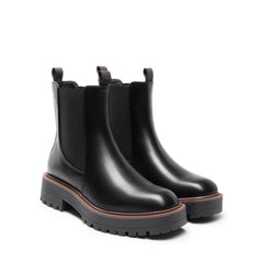 DREAM PAIRS Reey Black Ankle Fashion Low Heel Lug Sole Platform Fall Booties 10