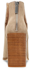 Steve Madden Taylen Tan Suede Zipper Closure Pointed Toe Collar Notched Boots