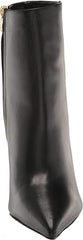 Nine West Bolana Black Pointed Toe Stiletto Heel Leather Fashion Ankle Boots