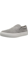 Steve Madden Gills Grey Suede Rounded Toe Slip On Suede Low Top Sneakers