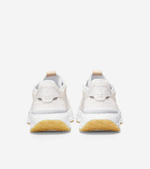 Cole Haan 5.ZeroGrand Embrostitch Runner White/White Sand Lace Up Sneakers