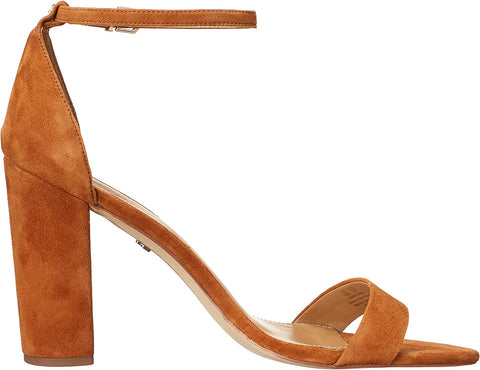 Sam Edelman Yaro Frontier Brown Block Heel Ankle Strap Open Toe Heeled Sandals