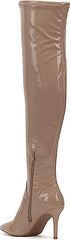 Jessica Simpson Over the Knee Boot Abrine Nude Patent Side Pointed Toe Boots