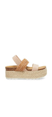 Steve Madden Circa1 Flatform Wedge Sandal Natural Nude Platform Espadrille