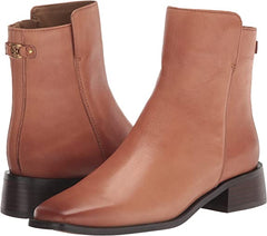 Sam Edelman Thatcher Clt Lt Cuoio Brown Pointed Toe Side Zipper Ankle Boots