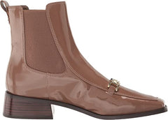 Sam Edelman Torance Portobello Square Toe Stacked Block Heel Pull On Ankle Boots