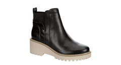 Dolce Vita Rielle Black Pull On Fashion Block Heel Rounded Toe Ankle Boots