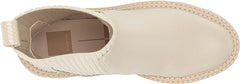 Dolce Vita Hoven H2O Ivory Leather Pull On Round Toe Chunky Platform Ankle Boots