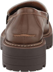 Sam Edelman Laurs Olive Taupe Slip On Round Toe Chunky Lug Sole Platform Loafers