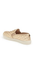 Steve Madden ECENTRCQ Round Toe Slip On Rounded Toe Vegan Leather Sneakers Gold