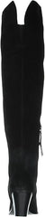 Sam Edelman Julee Black Suede Rounded Wedge Heeled Over The Knee Fashion Boots