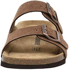 Cushionaire ladies slip on sandals adjustable buckles