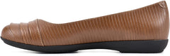 Cliffs By White Mountain Clara Tan/Es-print Slip-On Rounded Toe Ballet Flats