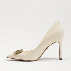 Sam Edelman Hazel Radiant Porcelain Stiletto Heel Pointed Toe Slip On Pumps