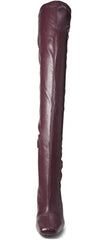 Steve Madden Prowl Burgundy Pull On Squared Close Toe Over The Knee Boot