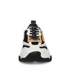Steve Madden Possession Black/Tan Lace Up Boyfriend Chunky Platform Sneakers