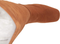 Sam Edelman Clarem Luggage Suede Block Heel Almond Toe Knee High Fashion Boots