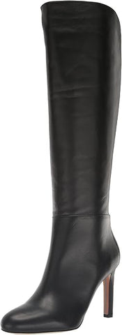 Sam Edelman Shauna Black Leather Pointed Toe Stiletto Heeled Knee High Boots