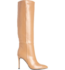 Jeffrey Campbell ARSEN-HI Stiletto Knee High Pointed Toe Dress Boot DARK NATURAL