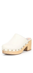 Steve Madden Brooklyn-1 Bone Leather Fashion Embellished Platform Rhinestones Clogs
