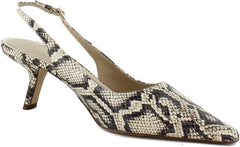 Sam Edelman Bianka Roccia Python Pointed Toe Slingback Kitten Heel Pumps