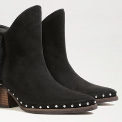 Sam Edelman Willie Pointed Toe Western Block Heel Womens Fringe Ankle Booties