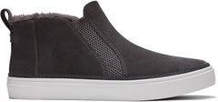 Toms Bryce Grey Suede Pull On Rounded Toe Elastic Fur Detailed Fashion Sneakers