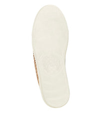 Vince Camuto Bristie Natural Nude Leather Woven White Sole Slip On Sneakers