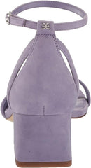 Sam Edelman Wilson Purple Iris Ankle Strap Squared Open Toe Block Heeled Sandals