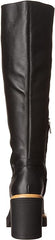Dolce Vita Corry H2O Onyx Leather Block Heel Almond Toe Knee High Fashion Boots