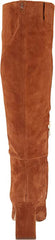 Sam Edelman Sylvia Brown Suede Pointed Toe Block Heel Knee High Leather Boots