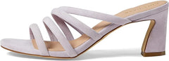 Cole Haan Adella Orchid Petal Suede Open Toe Slingback Block Heeled Sandals