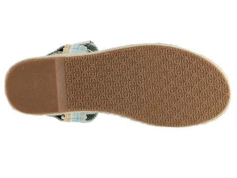 Sam Edelman Artica Woven Flatform Espadrilles Sandal Aqua Blue Wedge Platforms