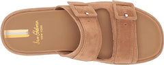 Sam Edelman Kenzie Cuoio Open Rounded Toe Slip On Double Buckle Straps Sandals